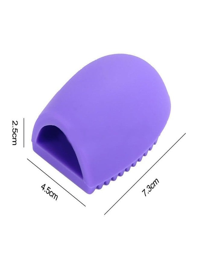 MobFest® Silicone Cosmetic Brush Washing Beauty Scrubber Makeup Brushes Cleaning Board, Multicolor (S, 2) - Image 2