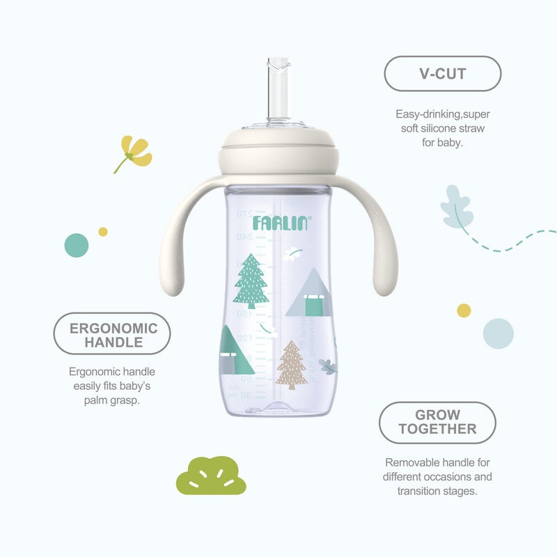 FARLIN Wide Neck PP Drinkg Cup with Handle / 270ml - Image 5