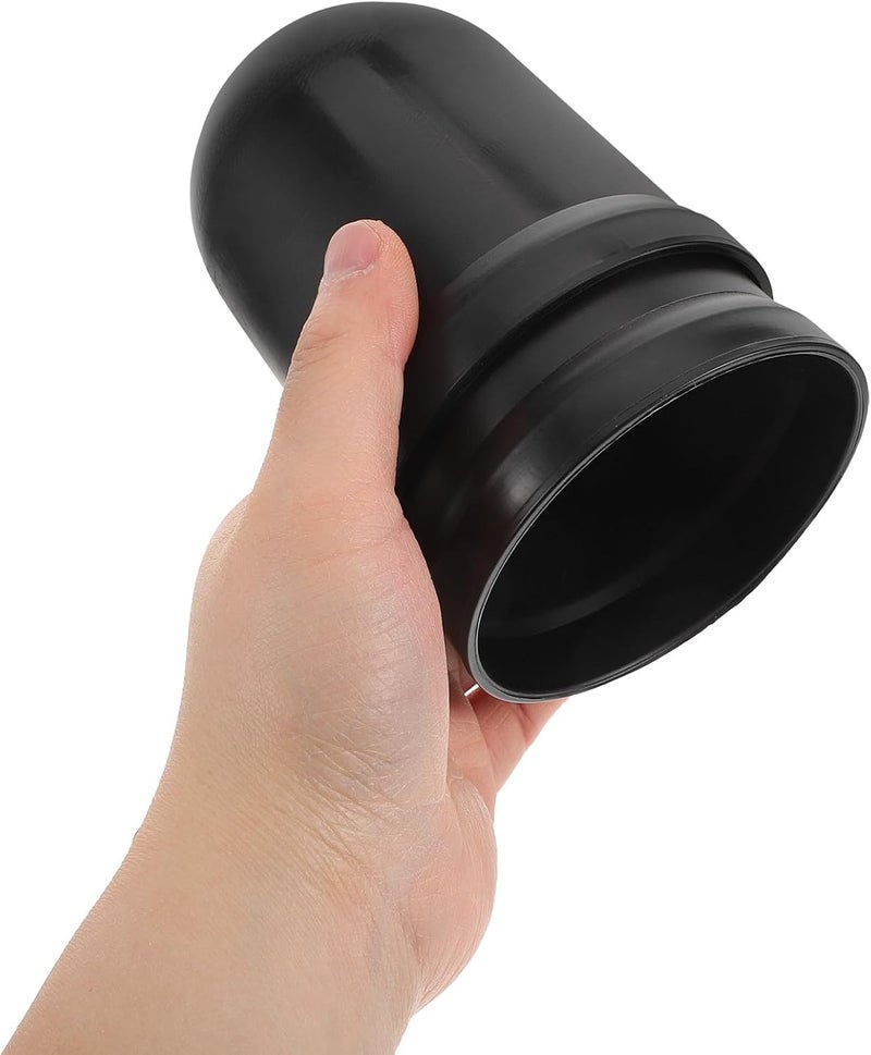 SHERCHPRY 2pcs Toilet Brush Holders Plastic Base Bathroom Toilet Bowl Brush Storage Cup for Household and Hotel Cleaning Black Round Bottom Stand - Image 4