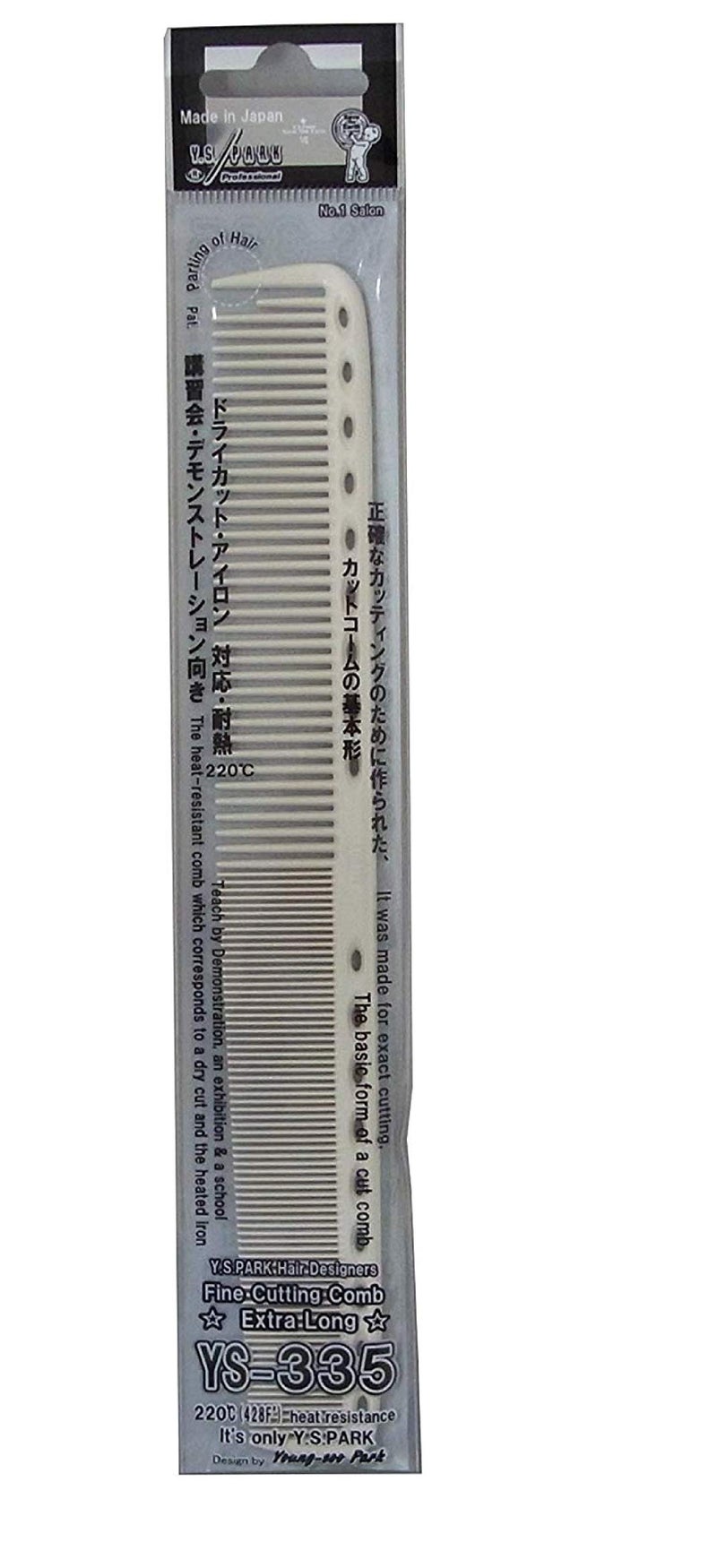 YS Park 335 Extra Long Fine Cutting Comb In GRAPHITE From ProHairTools by YSPark