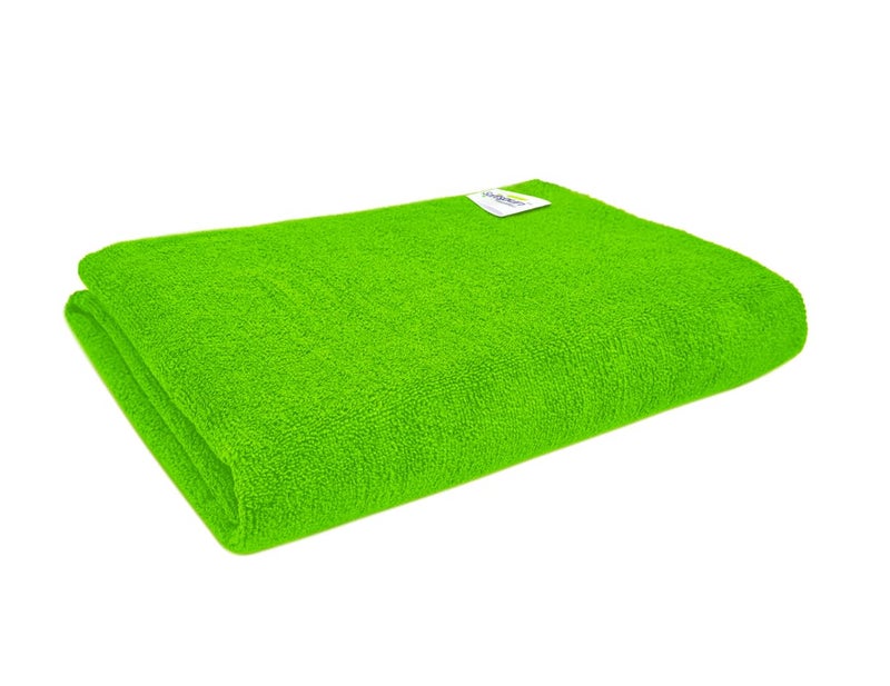 SOFTSPUN Microfiber Bath & Hair Care Towel Set of 1 Piece, 60x120 Cms (Green). Super Soft & Comfortable, Quick Drying, Ultra Absorbent in Large Size. - Image 1