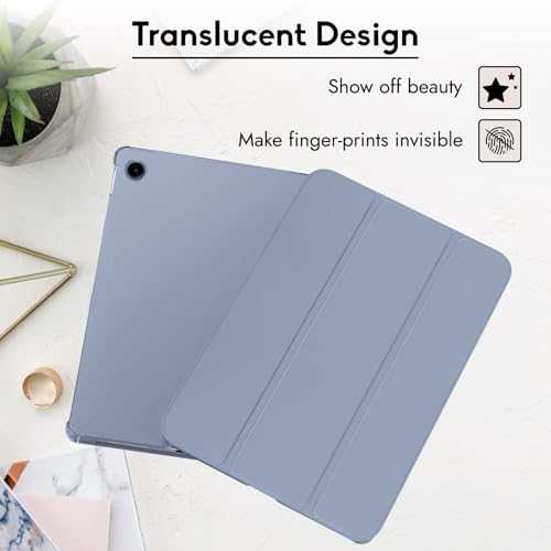 Robustrion Cover for Samsung Galaxy Tab A11 8.7 inch/Tab A9 8.7" Cover Case, Flip Stand Cover Case for Samsung Galaxy Tab A9 / A11 Tablet Cover with Transparent Back - Blue Grey - Image 5