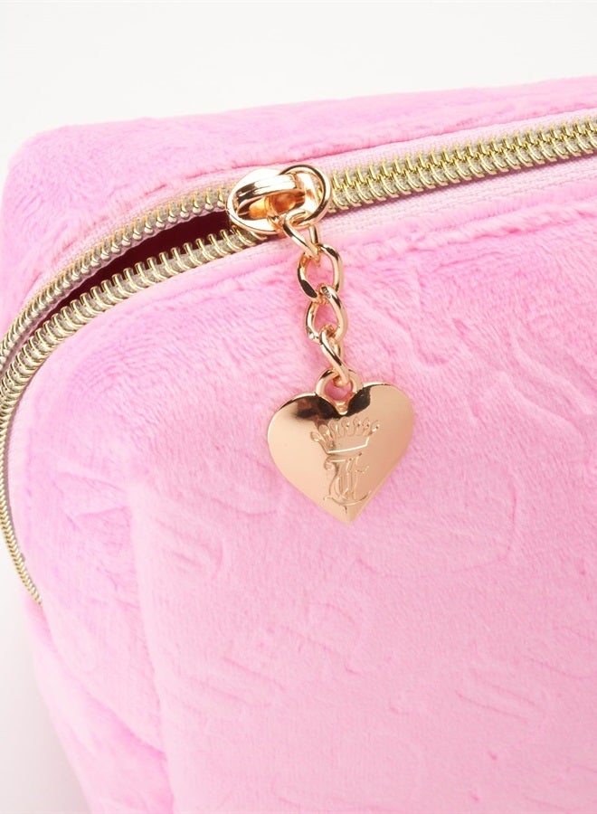 Juicy Couture حقيبة مستحضرات التجميل النسائية - حقيبة مكياج وأدوات تجميل للسفر، وردي - Image 4