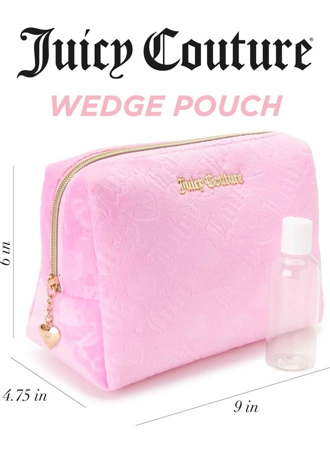 Juicy Couture حقيبة مستحضرات التجميل النسائية - حقيبة مكياج وأدوات تجميل للسفر، وردي - Image 2