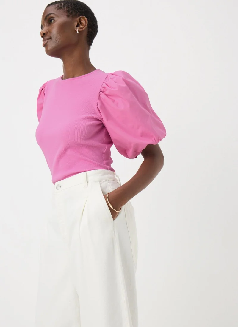Matalan Pink Puff Sleeve T-Shirt