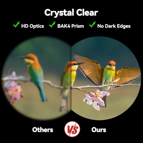 Gskyer Binoculars for Adults High Powered 12x42 HD Zoom Binocular for Bird Watching Hunting Powerful Lightweight Waterproof Binoculars with Phone Adapter for Travel Cruise Ship Stargazing Hiking - Image 3