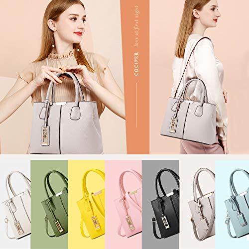 COCIFER Women Top Handle Purses and Handbags Designer Satchel Shoulder Bag Tote Bags - Image 2