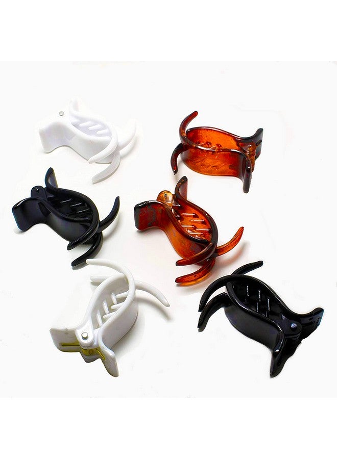 بيردوير مشبك شعر بلاستيكي متعدد الألوان من BIRDWARE للنساء متوسط الحجم، عبوة من 6 مشابك شعر | مشابك شعر | مشابك شعر - Image 1