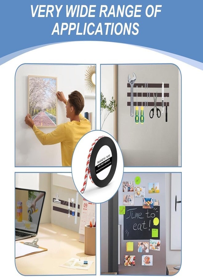 VEECHA ENTERPRISE Magnetic Strip Roll 1CM x 3MTR | Strong 3M Adhesive Magnet Tape | Flexible, Cuttable Sticky Magnet Tape for Photos, Postcards, Screens & DIY Projects (3) - Image 4