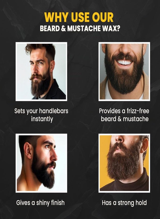 nishman Mustache & Beard Styling Wax with Argan Oil, Sweet Almond Oil, Jojoba Oil | Low Shine & Light Hold - Image 4