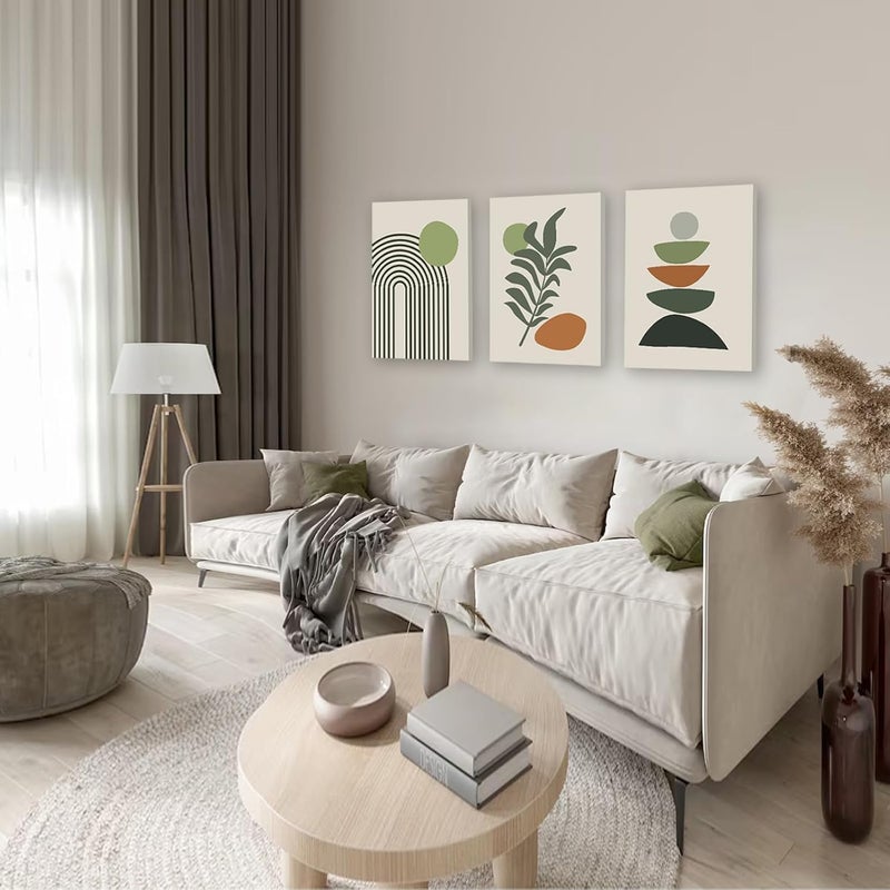 KBKBART Boho Wall Art Set of 3 - Mid-Century Modern Prints - Image 4