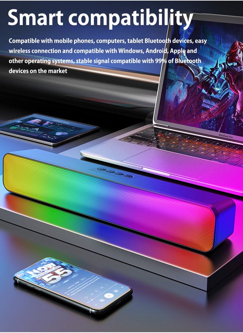 BONKS - Computer speakers, RGB gaming computer speakers, PC speakers with dynamic lighting, audio light synchronization, USB power supply, Bluetooth connection, BT and Aux 3.5 jack connection - Image 1