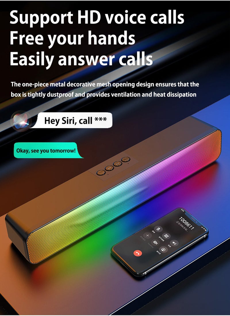 BONKS - Computer speakers, RGB gaming computer speakers, PC speakers with dynamic lighting, audio light synchronization, USB power supply, Bluetooth connection, BT and Aux 3.5 jack connection - Image 1
