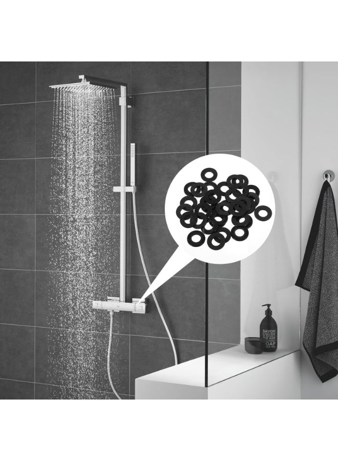 RTYY 500 Pcs Nylon Flat Washers, Hose Washer Rubber Screw, Sealing Faucet Washers Kit Vibration Absorbing Pads for Faucets Bolts Screws Hose Plumbing Shower Head (M2 M2.5 M3 M4 M5 M6 M8 M10) - Image 3