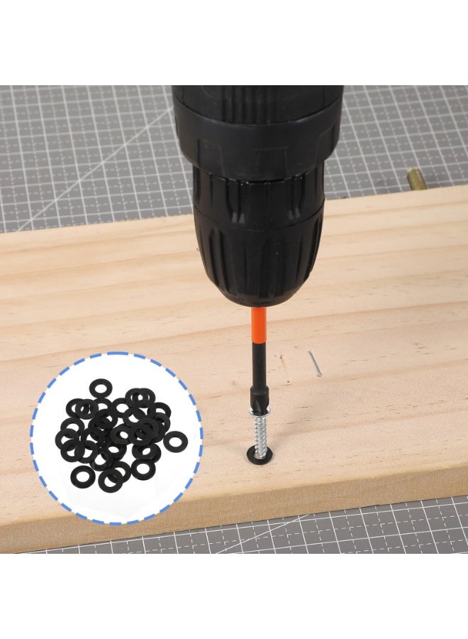 RTYY 500 Pcs Nylon Flat Washers, Hose Washer Rubber Screw, Sealing Faucet Washers Kit Vibration Absorbing Pads for Faucets Bolts Screws Hose Plumbing Shower Head (M2 M2.5 M3 M4 M5 M6 M8 M10) - Image 5