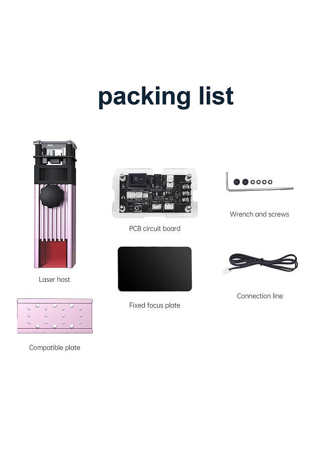 40W 455nm Engraving Laser Module Compatible with A5 Laser Engraving Cutting Machine Eye Protection Upgraded Fixed-focus Laser Head 5-5.5W Optical Power for CNC Laser Engraver Cutting Machine