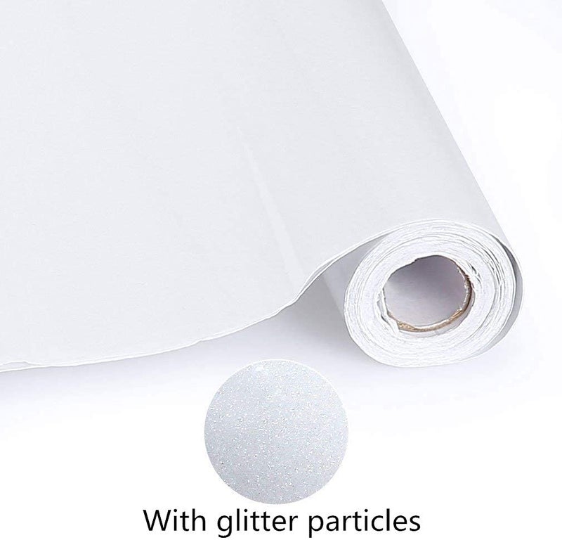 WALLTON White Gloss Peel and Stick Self-Adhesive Removable Thicken Waterproof for Kitchen Countertop Cabinet Wardrobe - 12''X''48 Inches, Vinyl, Solid, White Glossy - Image 3