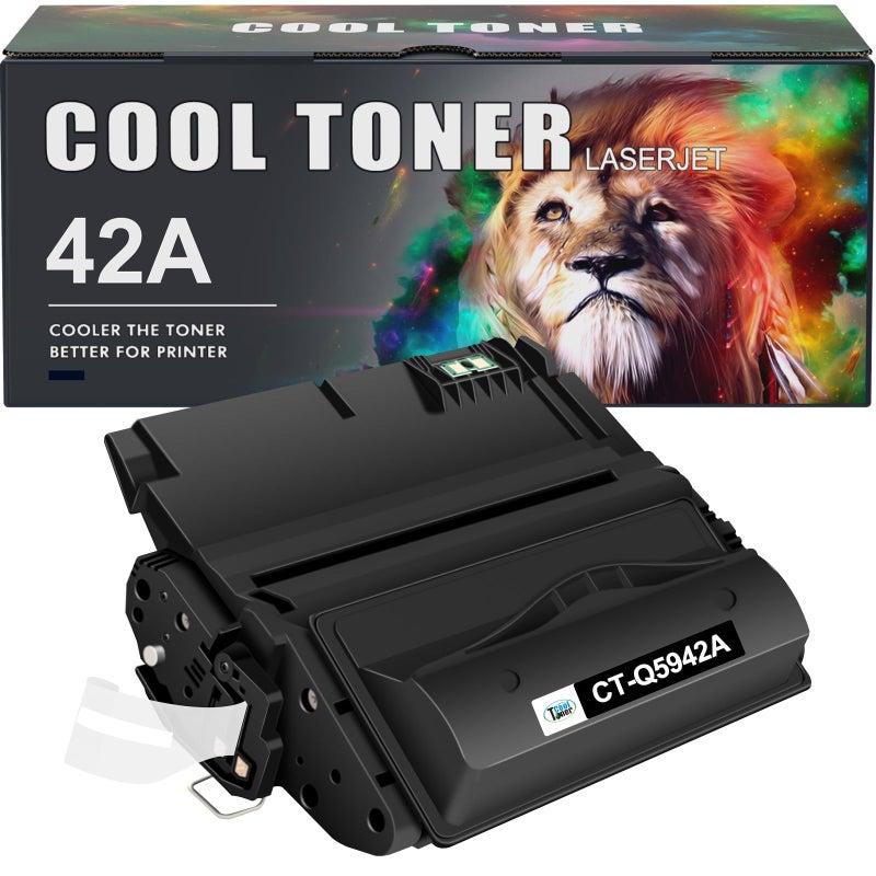 تونر بارد بديل متوافق مع خرطوشة تونر HP 42A Q5942A 42X Q5942X Q1338A لطابعة HP 4250 4200 4350 4300 4250N 4240 4350N 4250TN 4250DTN 4350DTN 4350TN حبر أسود 1 عبوة
