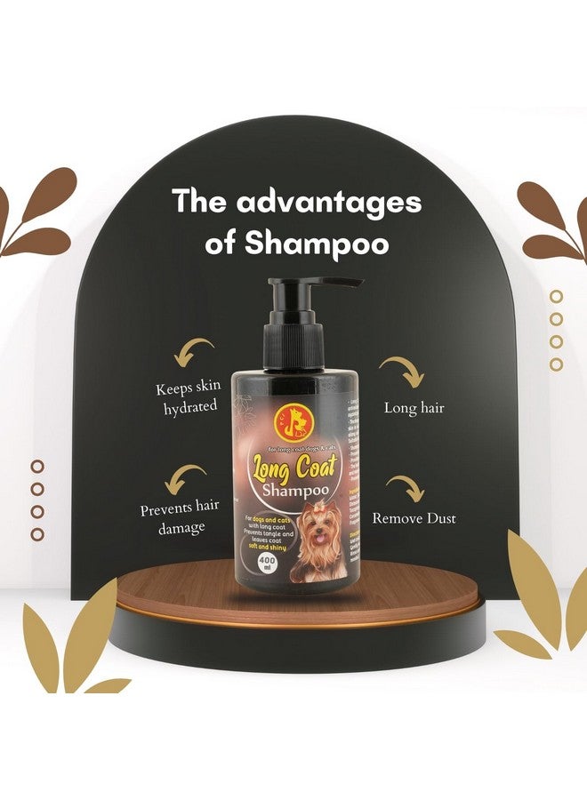 بت شامبو للشعر الطويل للكلاب والحيوانات الأليفة - لتفتيح وتوحيد لون البشرة، مرطب ومرطب، إحساس منعش (400 مل) - Image 5