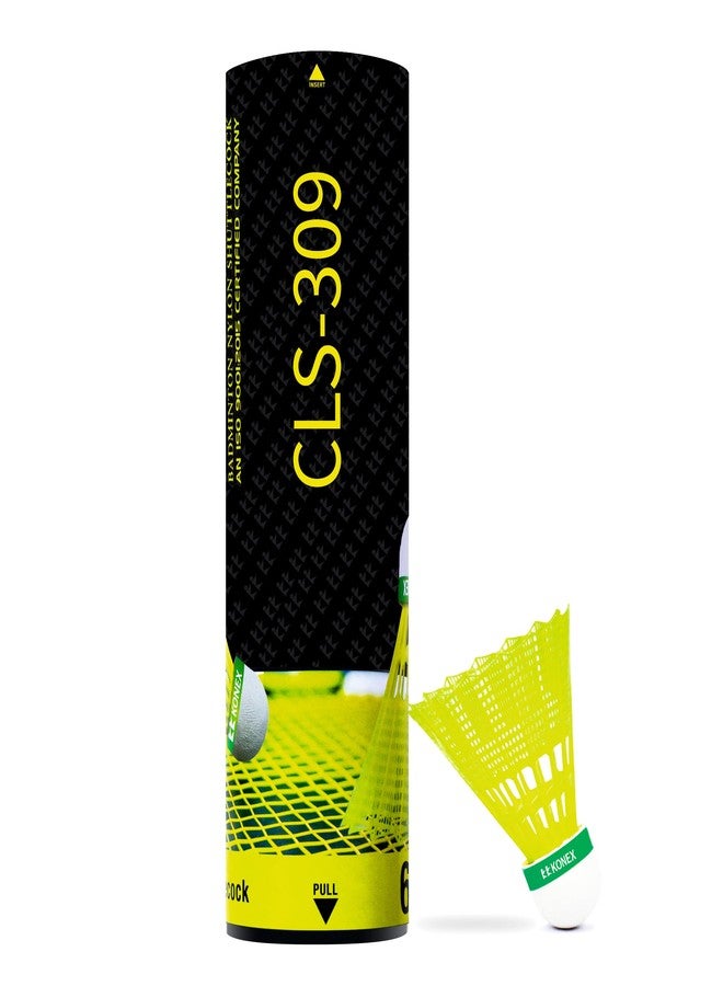 Konex Badminton Shuttlecock (6 Pcs) | Durable Premium Nylon Build with Lightweight Design | Fast, Stable & Steady Flight | Perfect for Indoor & Outdoor Games - Yellow - Image 1