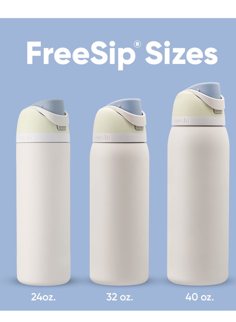 Owala Owala FreeSip Insulated Stainless Steel Water Bottle with Straw for Sports and Travel, BPA-Free, 32oz, Iced Breeze  - Image 5
