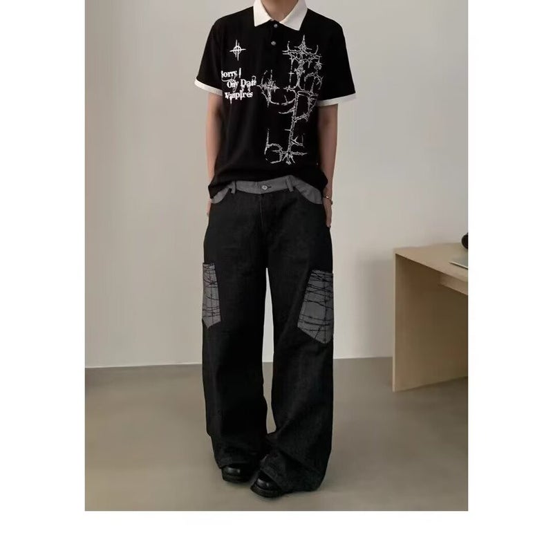 Unisex Casual Daily Denim Jeans - Image 1