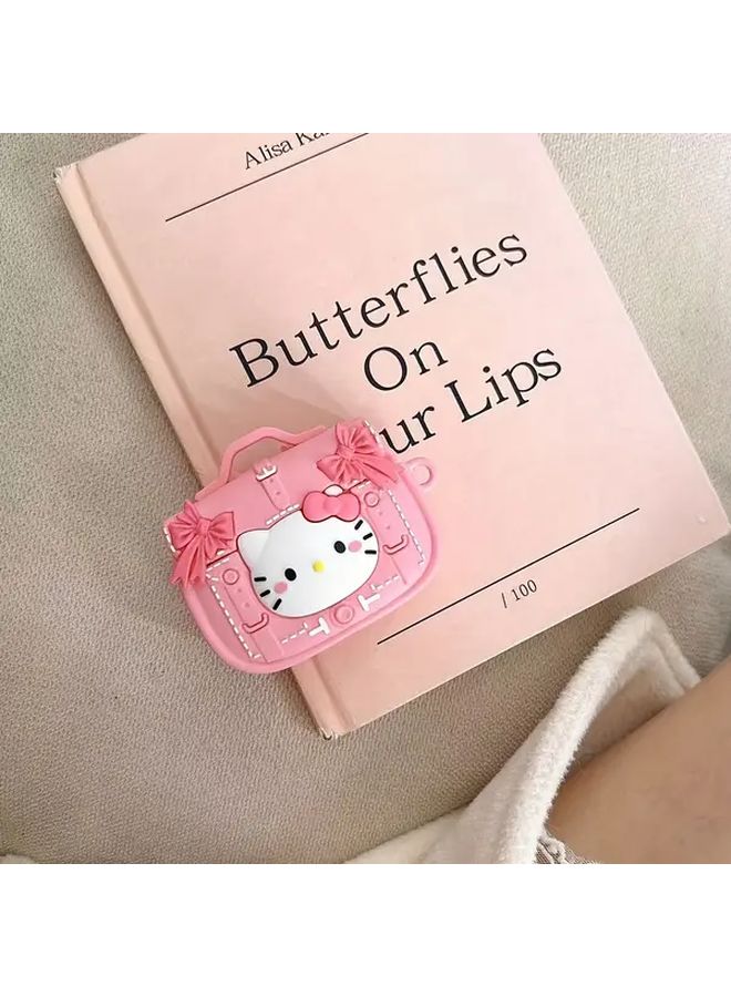 غلاف Sanrio Hello Kitty لسماعات AirPods Pro باللون البنفسجي - تصميم قطّة لطيف مع سلسلة مفاتيح خفيف الوزن ومقاوم للحماية - Image 5