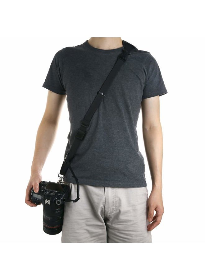 Ruittos Camera Strap, Camera Neck Shoulder Sling Crossbody Strap with Quick Release and Safety Tether Storage Pocket, Adjustable Comfortable Universal Belt for DSLR/SLR Camera, Canon, Nikon, (Black) - Image 1
