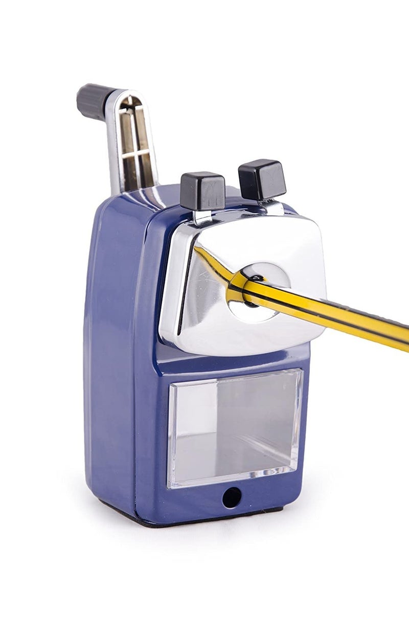HOUSE HATCH Metal Body Pencil Sharpener, Compact & Durable for Smooth Precision Sharpening (Blue) - Image 3