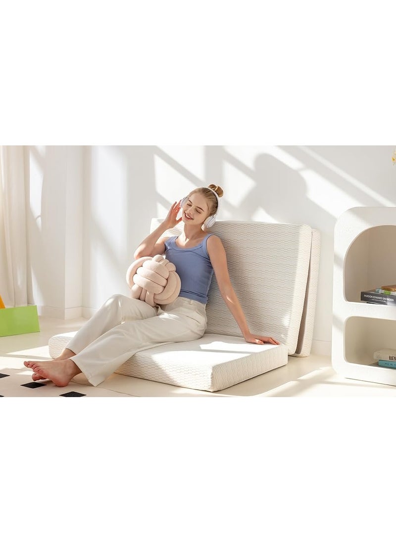 Comfy - COMFY FOLDING SATIN WHITE 180 X 90 X 10CM SOFT FOAM EVERYDAY USE MATTRESS - Image 1
