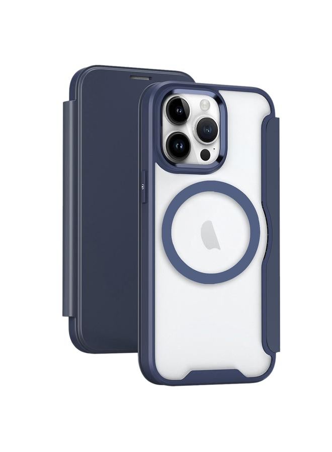 erorex Case For iPhone 14 Pro RFID Blocking Adsorption Flip MagSafe Leather Phone Case - Image 1