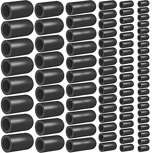BUIYLV 80PCS Vacuum Hose Caps, Connector Assortment 6 Sizes Black Rubber Cap, Automotive Topomatic Replacement Parts for Carburetor Vacuum Plugs, Intake Manifold Vacuum Fitting - Image 1