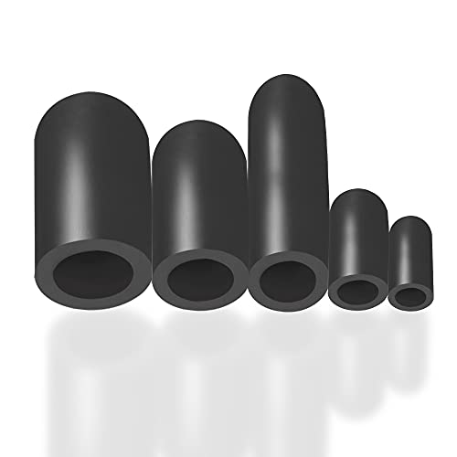 BUIYLV 80PCS Vacuum Hose Caps, Connector Assortment 6 Sizes Black Rubber Cap, Automotive Topomatic Replacement Parts for Carburetor Vacuum Plugs, Intake Manifold Vacuum Fitting - Image 2
