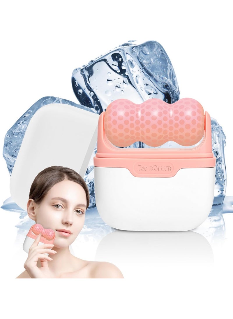 Ice Roller for Face, Eyes and Puffiness, 2 in 1 Body Roller for Pain Relief, Minor Injuries, Blood Circulation, Facial Massager and Skin Care Tool - Pink - 253 - Image 5