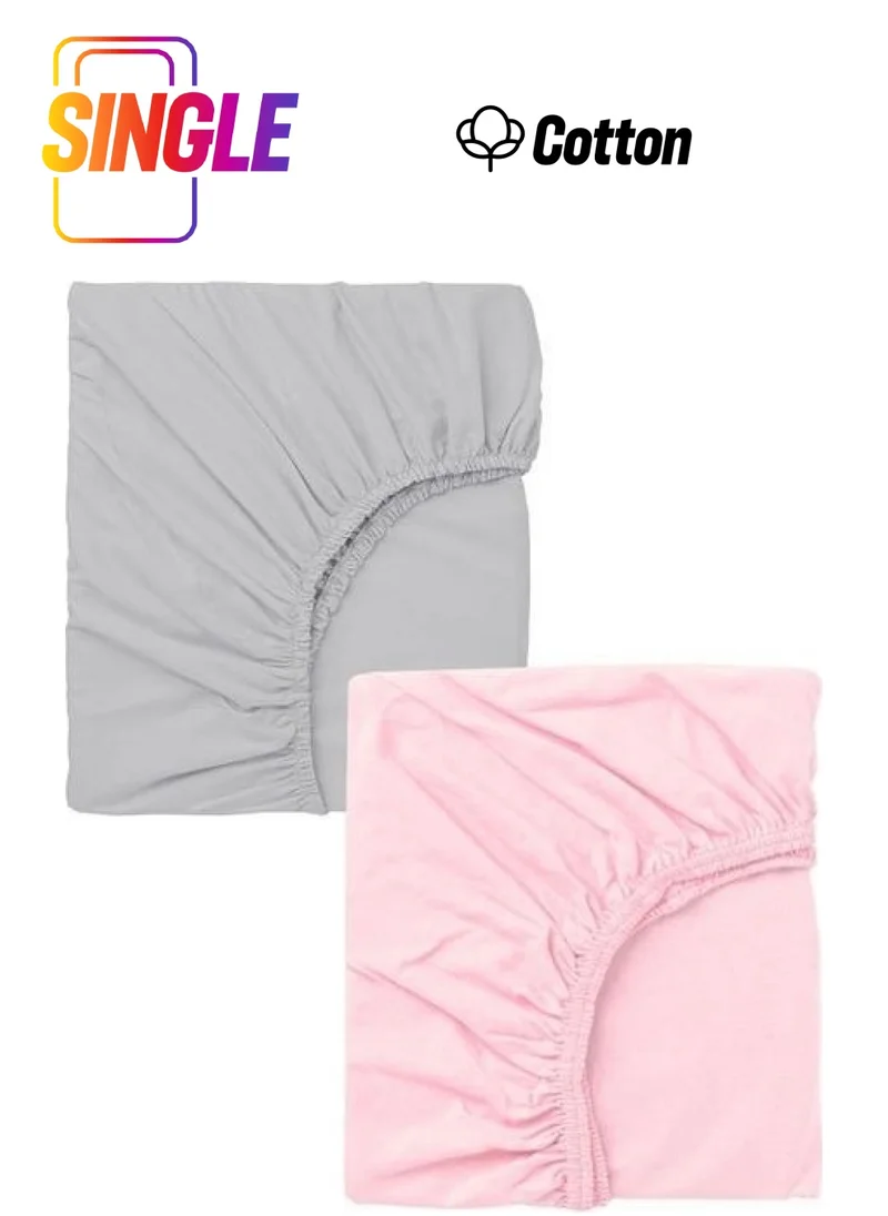 كوتن كونسيبت 2 Pieces 40X80 cm Mother's Side Elastic Combed Cotton Fabric Baby Bedsheet