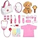 Liberry Doctor Kit for Toddlers Age 3 4 5 6 26 Pcs Kids Doctor Playset with Dog Toy Stethoscope and Dress Up Costume Pretend Play Medical Gift for Girls Pink - Image 2