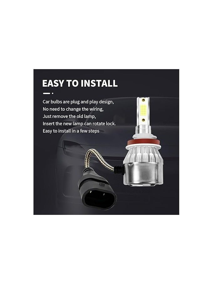 Generic H11 LED car headlight with 8000LM COB 6500K white light bulbs 2  - Image 4