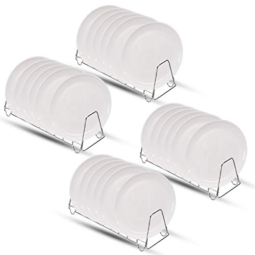 Urmila Plastic® Unbreakable Plastic Round Serving Dinner Plates Plate Set Full Size Plate for Dining Table Home Kitchen Party Restaurant 12 Inches White Set of 12 - Image 3