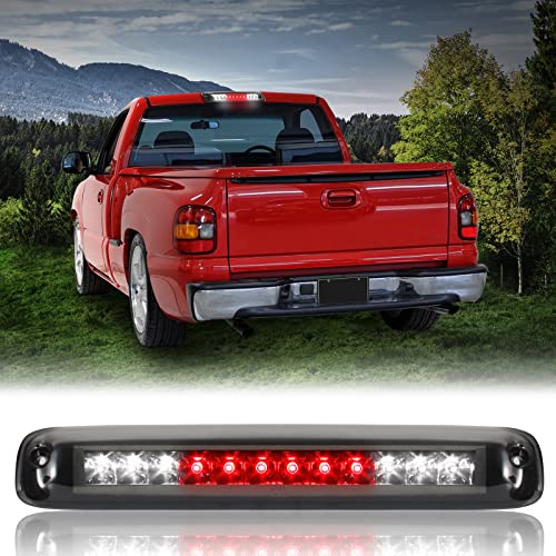MARLBSTON 3rd Third Brake Light LED Compatible with 1999-2006 Chevrolet Silverado 1500 2500 3500 & HD Classic High Mount Stop Third Center Cargo Rear Brake Light Bar Taillight (Smoke) - Image 1