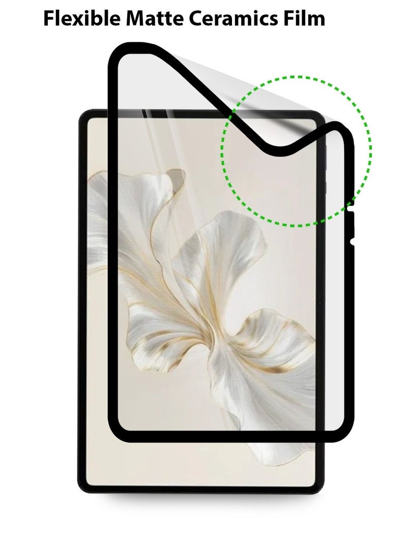 Techie حماية شاشة فيلم سيراميك غير لامع 9D لجهاز Honor Pad 9 بحجم 12.1 بوصة 2024 - درع مضاد لبصمات الأصابع، لمسة سلسة، تركيب خالي من الفقاعات - Image 2