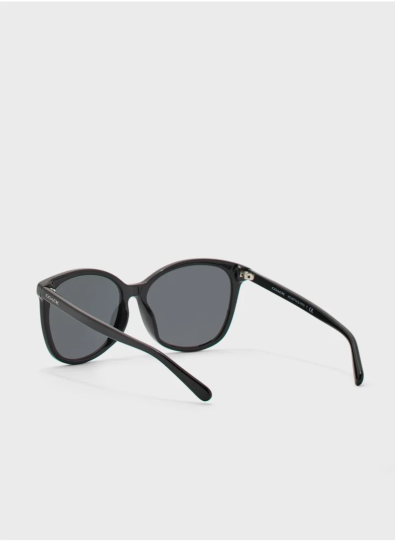 COACH 0HC8271U Cat Eye Sunglasses