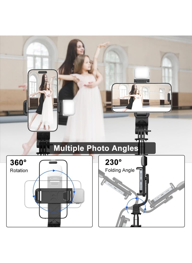YoYoTech Selfie Stick Tripod Stand with Fill Light 104 cm/41 inch Bluetooth Extandable Selfie Stick Tripod Rechargeable Dimmable Fill Light for Youtube Vloging Live Streaming Holder Compatible for Gopro - Black - Image 5