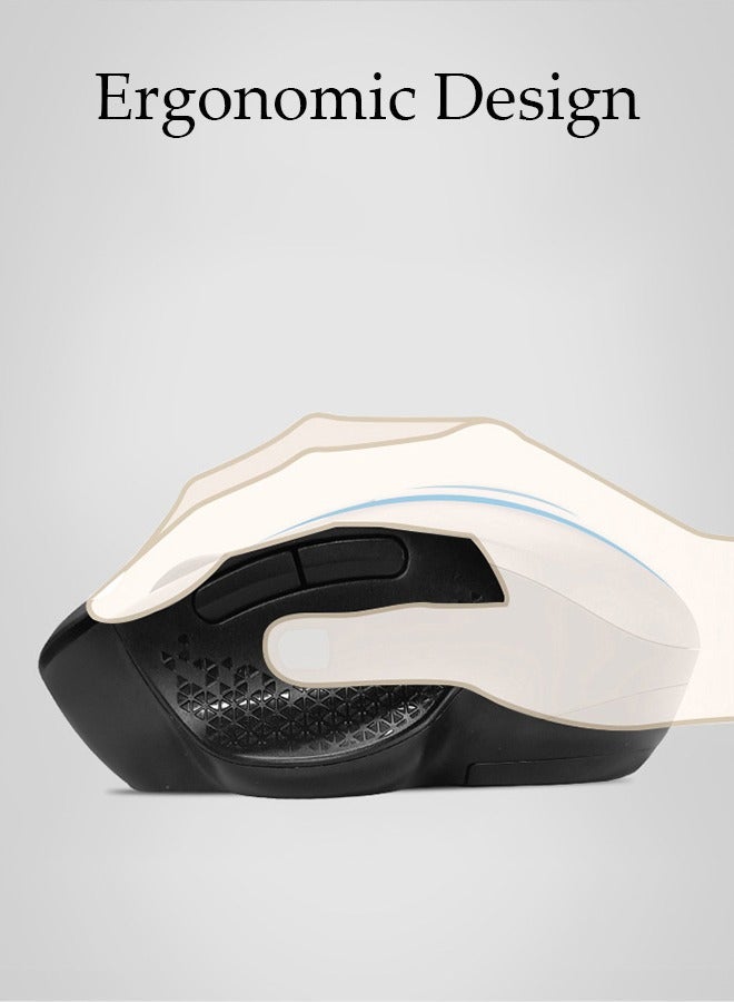 DUNISO Bluetooth Mouse Wireless Mouse with 6 Buttons 3 Adjustable DPI Levels Ergonomic Computer Mouse for Laptop Computer Mac PC Windows Chromebook Notebook - Image 5