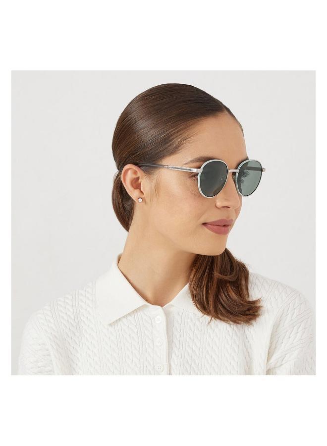 بلاك أوت "بلاك أوت فيرنس نظارة شمسية نسائية دائرية مع حماية من الأشعة فوق البنفسجية ٤٠٠ (فضي، رمادي)" - Image 5