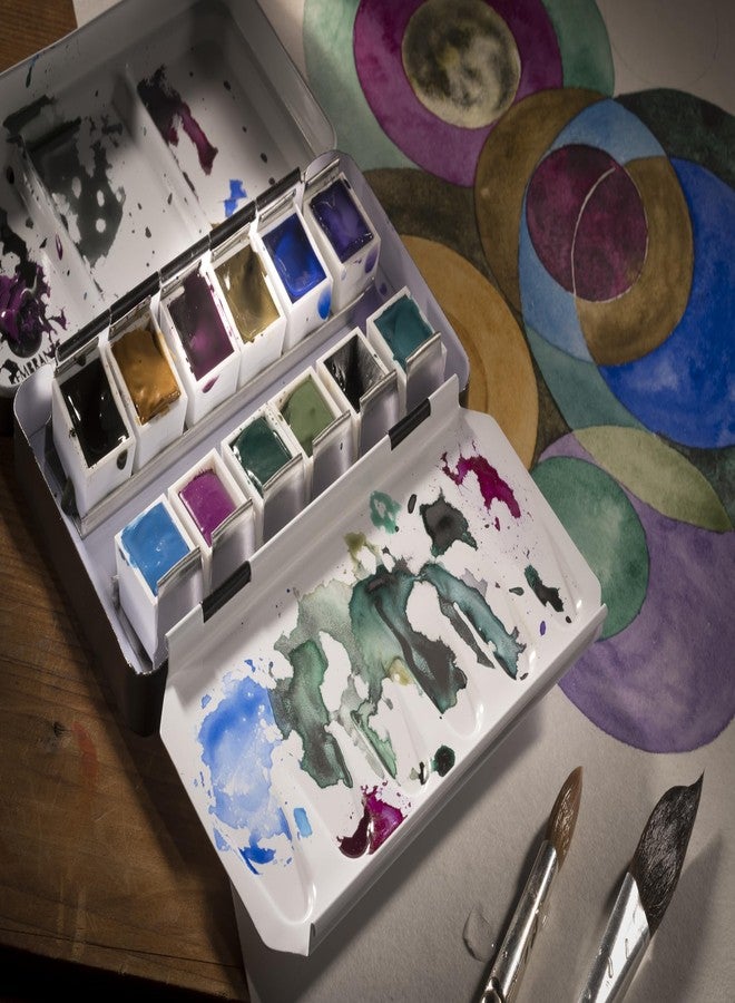 Rembrandt Watercolour Metal Granulating Set of 12 x Half Pans - Image 4