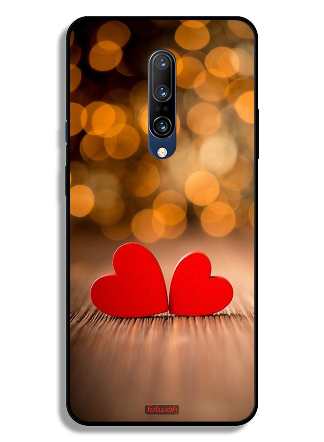 Tolwak OnePlus 7 Pro 5G Protective Case Cover Two Beautiful Hearts  - Image 2