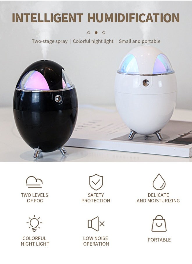Generic - Large Capacity Humidifier with Colorful Night Light, Ultrasonic Vibration Technology, Ultra-Quiet Operation Without Disturbing People, 350ML - Image 1