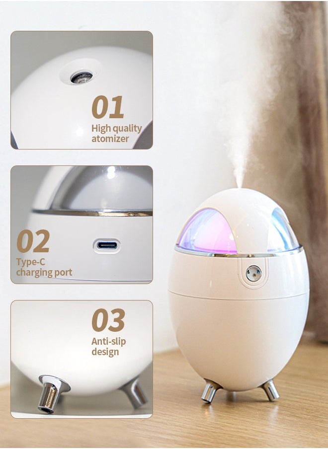 Generic - Large Capacity Humidifier with Colorful Night Light, Ultrasonic Vibration Technology, Ultra-Quiet Operation Without Disturbing People, 350ML - Image 1