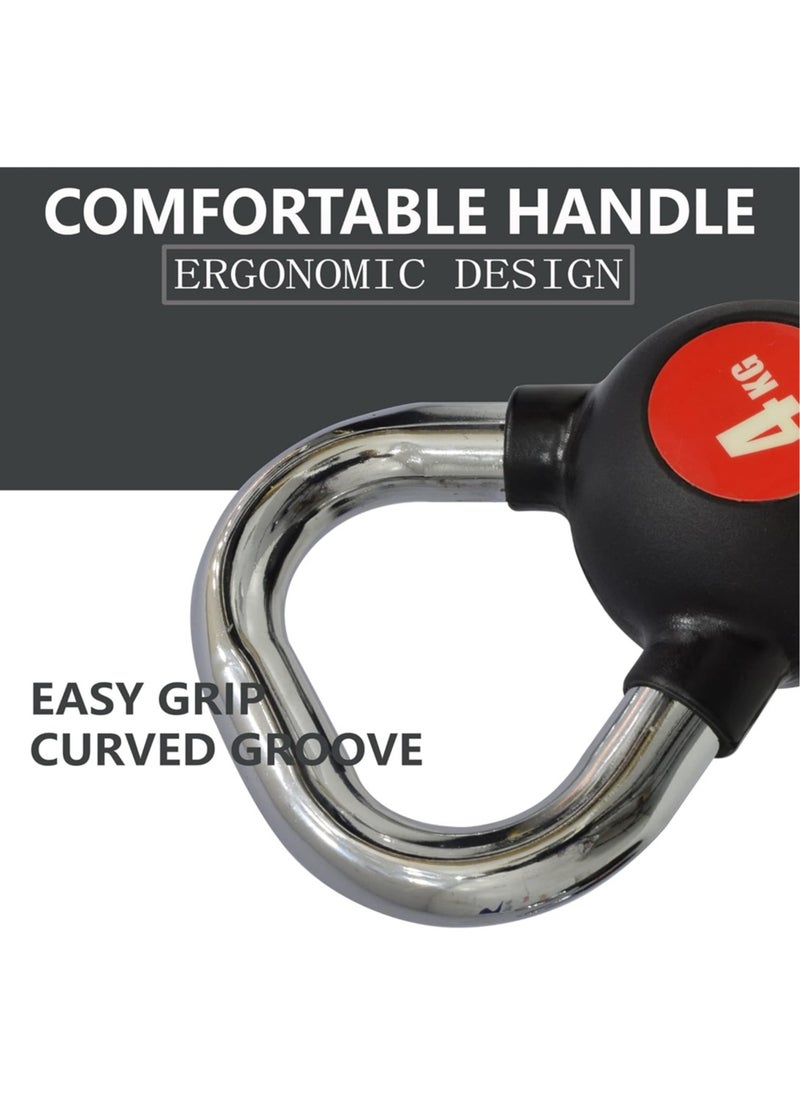 Sky Land Kettlebell Rubber Coated Cast Iron Kettle dumbbell with Chrome Handle Kettlebell Weight For Strength And Weight Training – Exercise Kettlebell For Whole Body Workout EM-9267-4  - Image 3