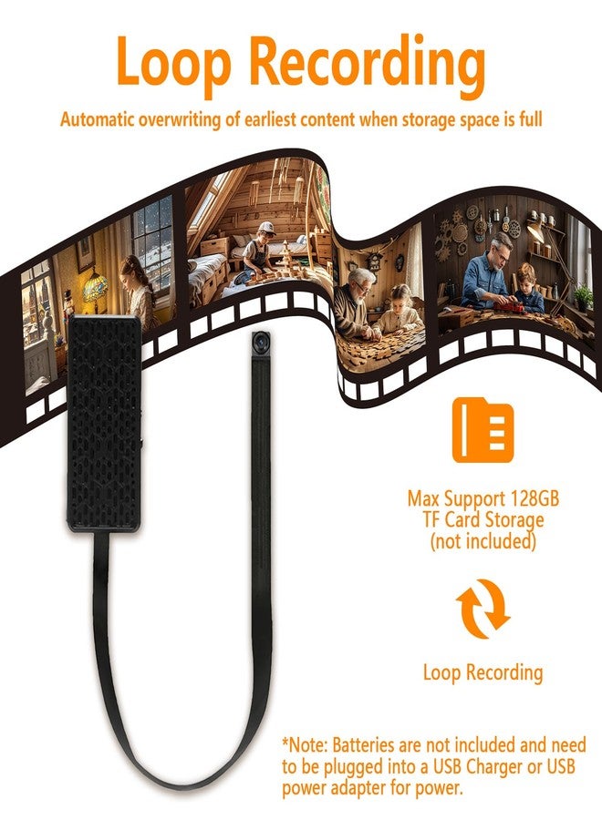 كاميرا InCliick Mini، وحدة تركيب ذاتي، كاميرات بدقة 1080 بكسل، تدعم اتصال واي فاي والتخزين المحلي، كاميرا مراقبة للاستخدام المنزلي والمكتبي مع خاصية كشف الحركة لمراقبة الحيوانات الأليفة/الأطفال/المربيات (بدون صوت). - Image 4